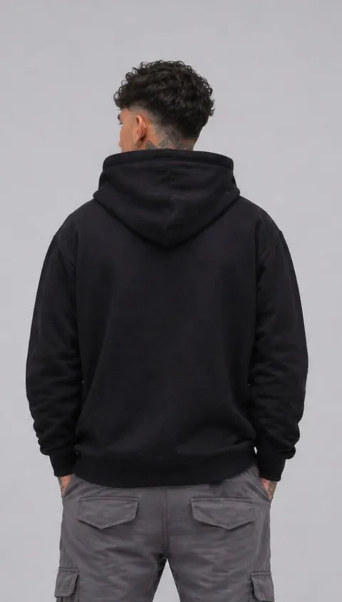 Buzo Canguro Oversize Liso, vista 2