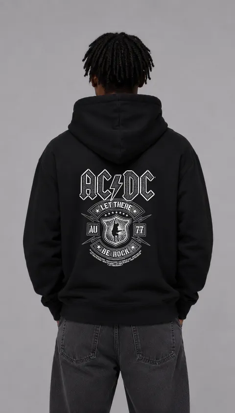 Buzo Oversize AC/DC Be Rock, vista 1