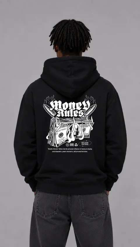 Buzo Oversize Money Rules, vista 1