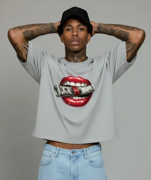 Remera Boxy Lips, vista 1