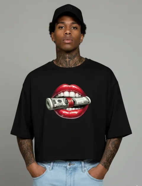 Remera Boxy Lips, vista 3
