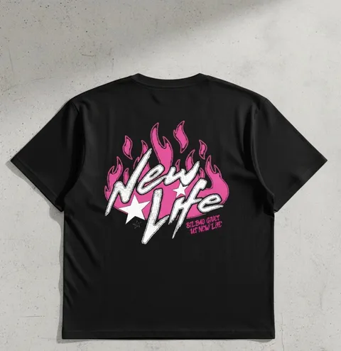 Remera Boxy New Life, vista 3