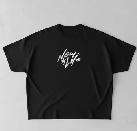 Remera Boxy New Life, vista 4