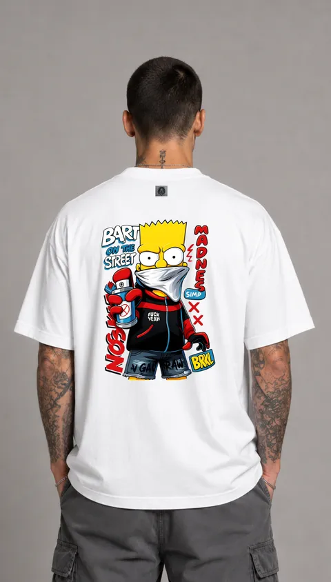 Remera Over Bart On The Street, vista 1