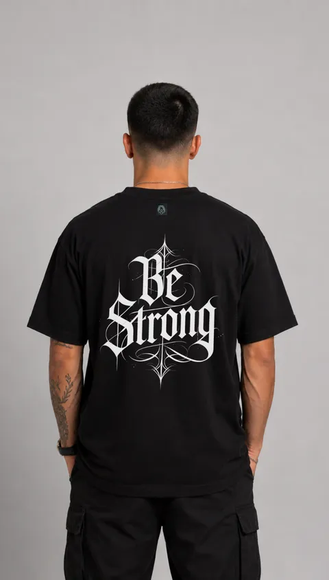 Remera Over Be Strong, vista 1