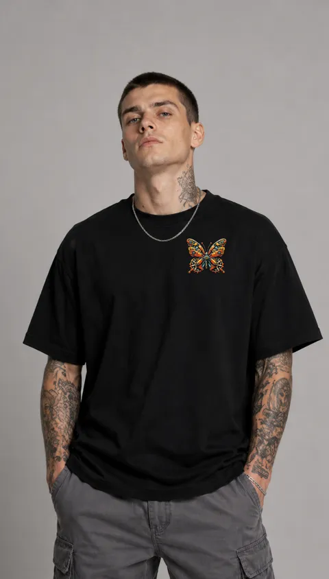 Remera Over Butterfly, vista 2