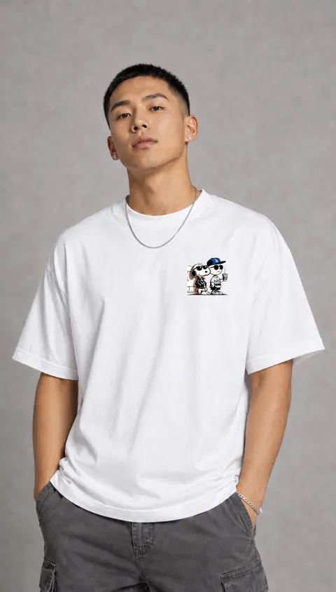 Remera Over Charlie & Snoopy, vista 2