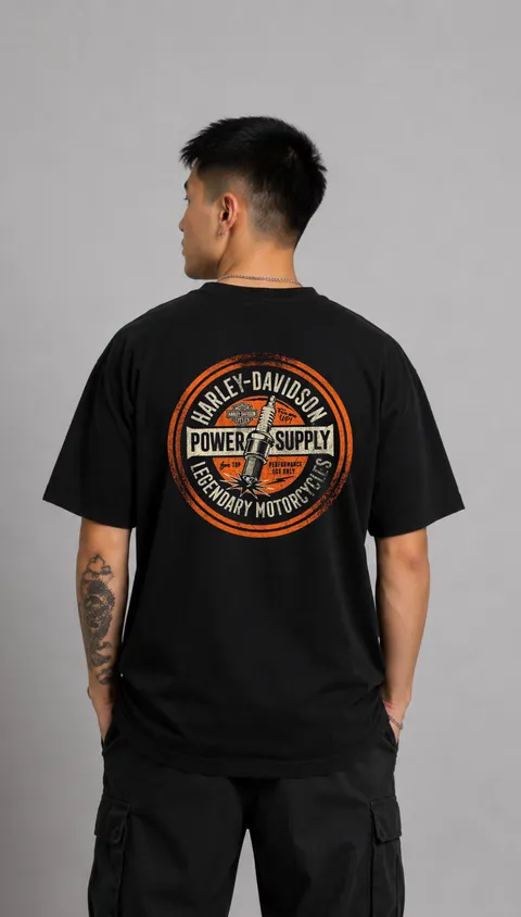 Remera Over Harley Pistons, vista 1