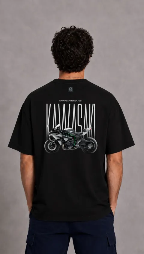 Remera Over Kawasaki Ninja H2R, vista 1