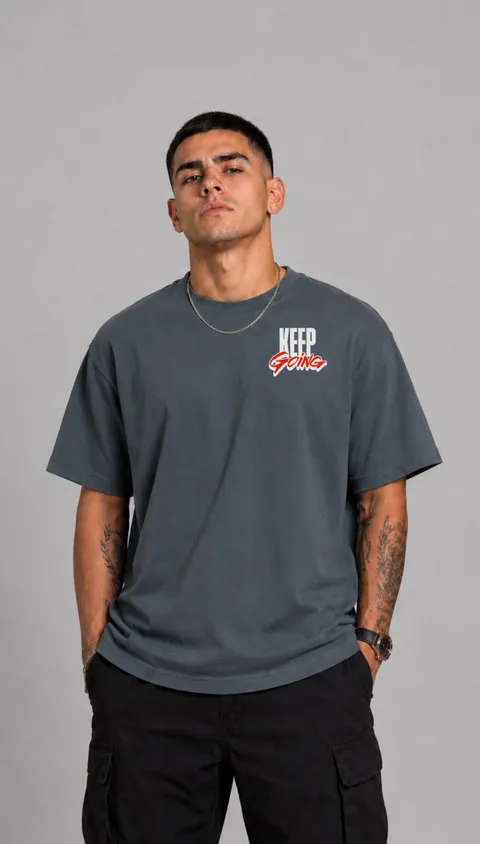Remera Over Keep Going, vista 4