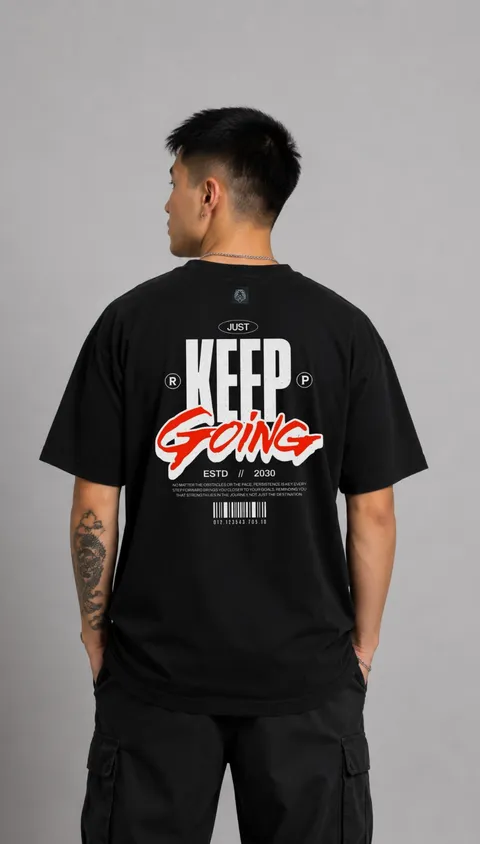 Remera Over Keep Going, vista 1