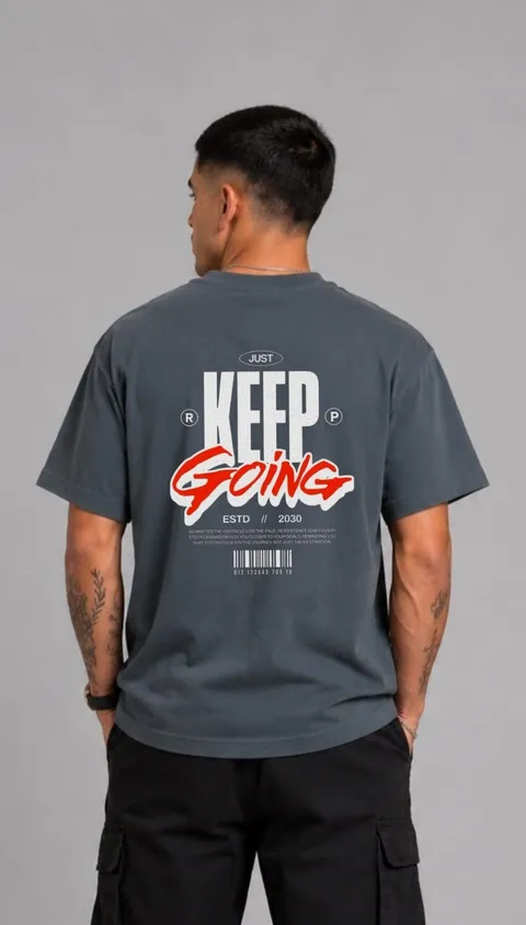 Remera Over Keep Going, vista 3