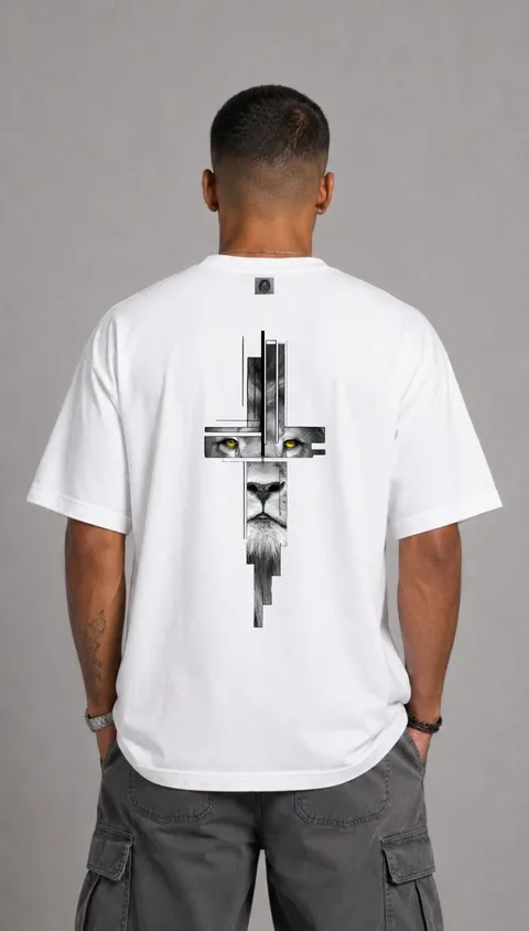 Remera Over Lion Look, vista 1