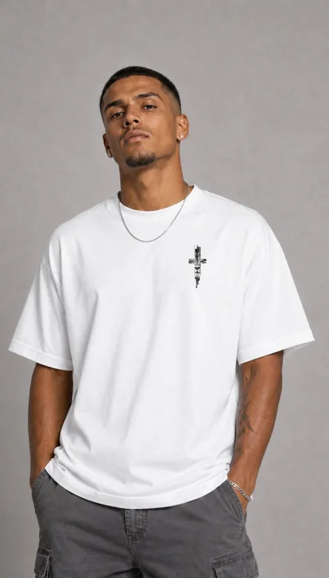 Remera Over Lion Look, vista 2