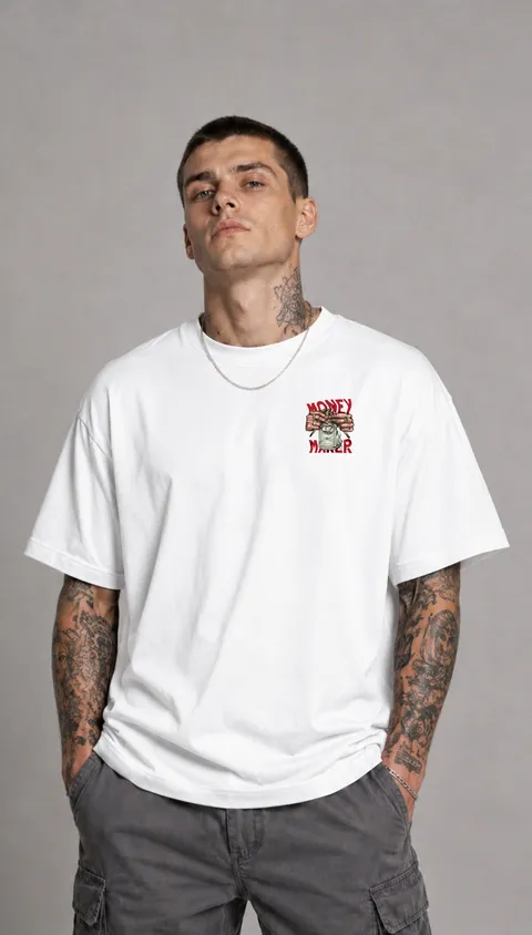 Remera Over Money Maker, vista 2