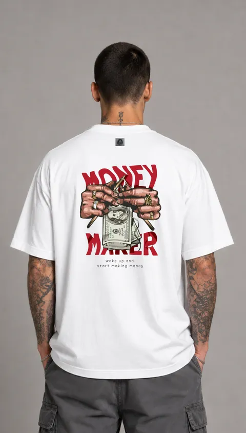 Remera Over Money Maker, vista 1