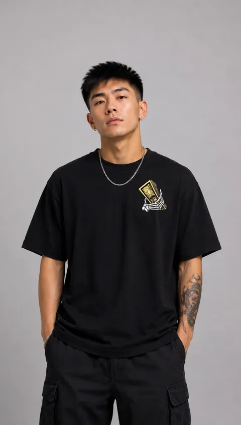 Remera Over Money Works, vista 2