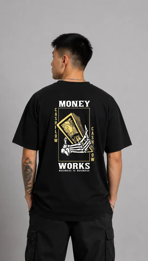 Remera Over Money Works, vista 1