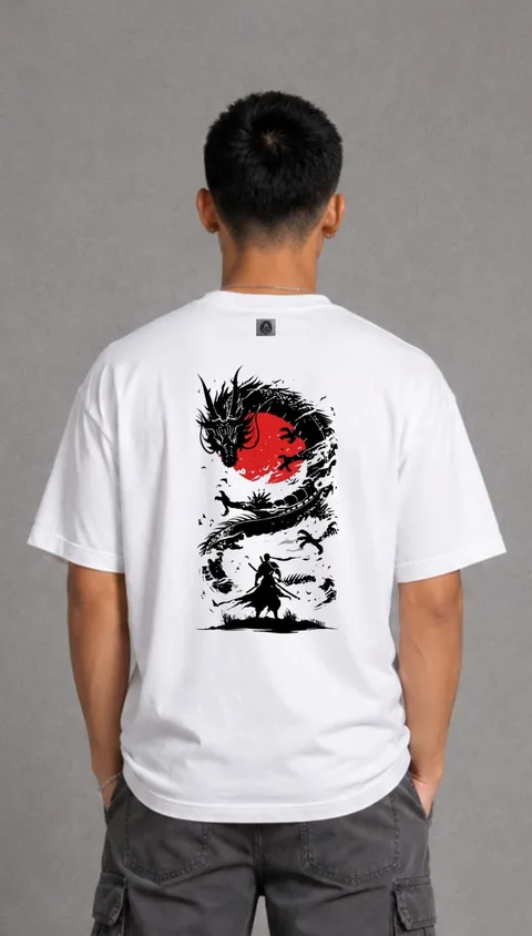 Remera Over Oriental Dragon, vista 1