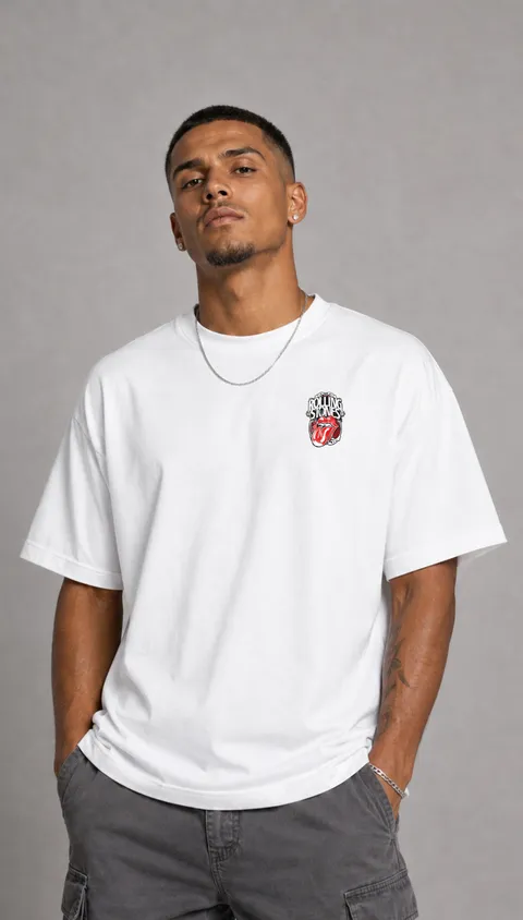 Remera Over Rolling Stones, vista 2