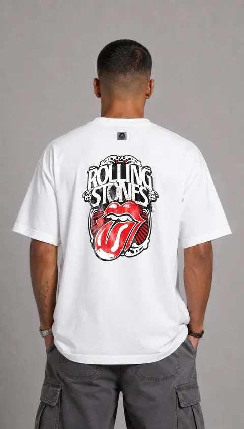 Remera Over Rolling Stones, vista 1