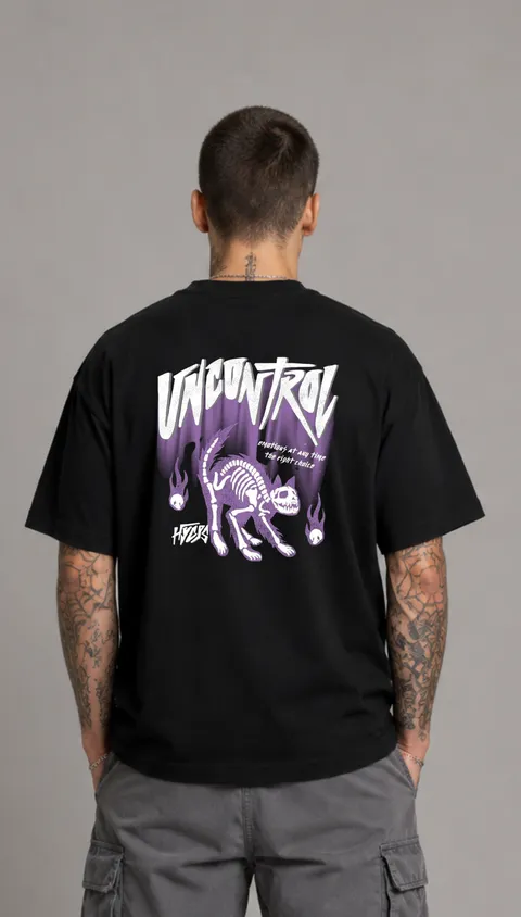Remera Over Uncontrol, vista 1