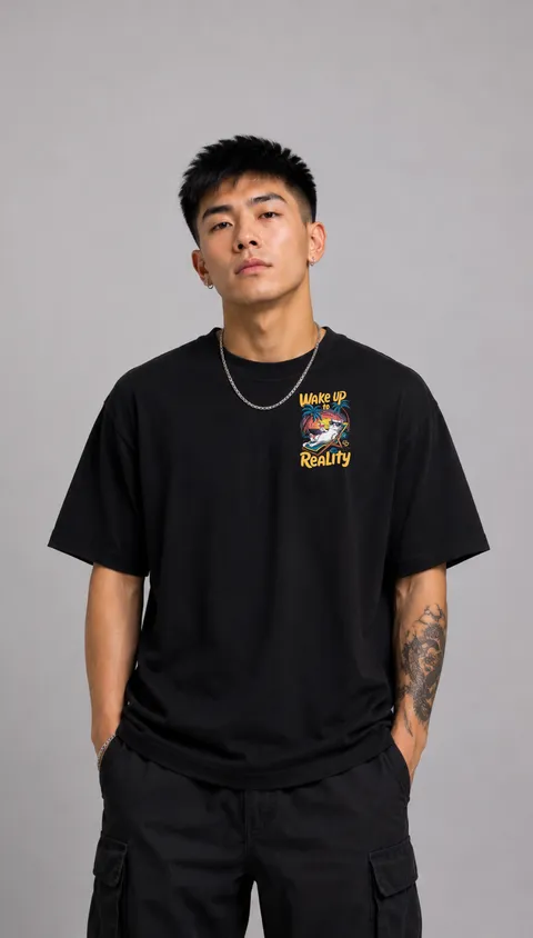 Remera Over Wake Up, vista 2